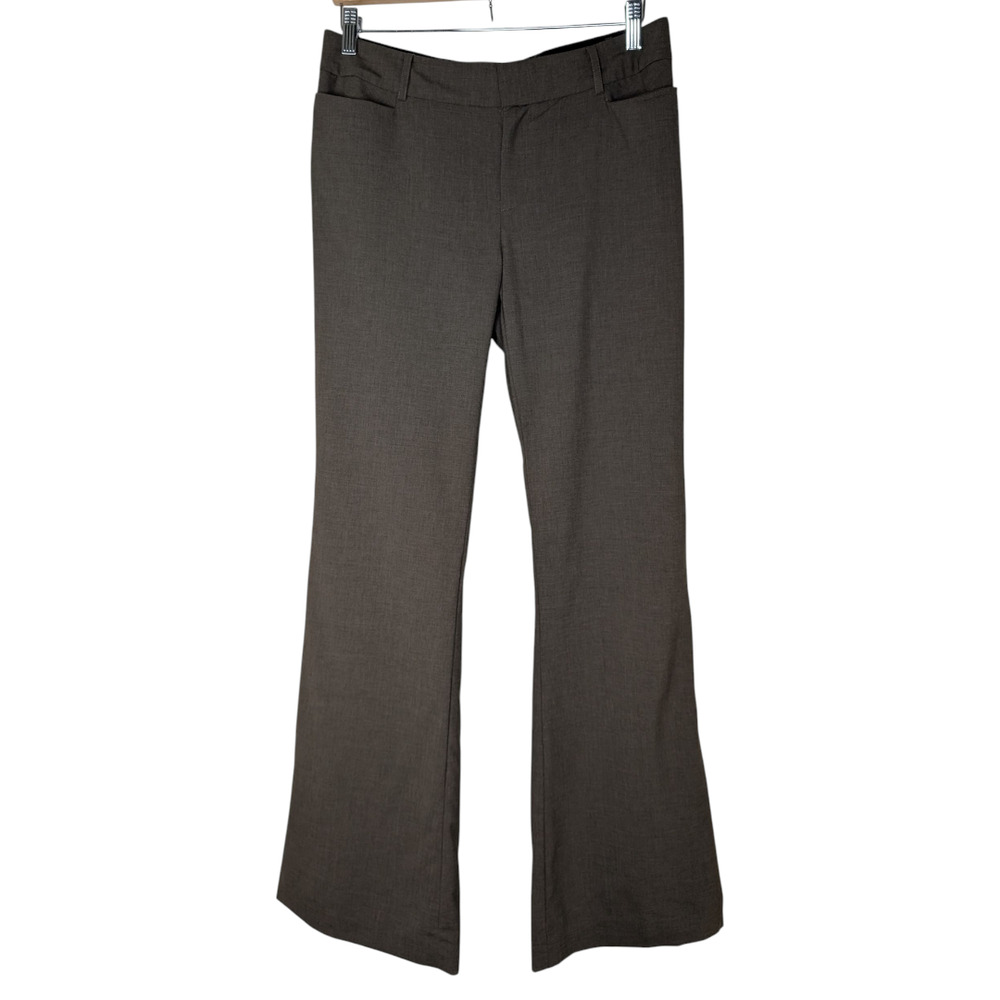 Club Monaco Mid-Rise Trousers Flare Leg Wool Blend Dress Pants